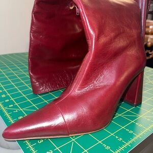 Staud Genuine Leather Boots in Pinot